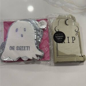 Halloween napkins Ghost and Tombstone Halloween Napkins new